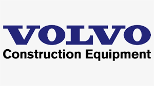 A blue and white logo of evolve construction equipment.